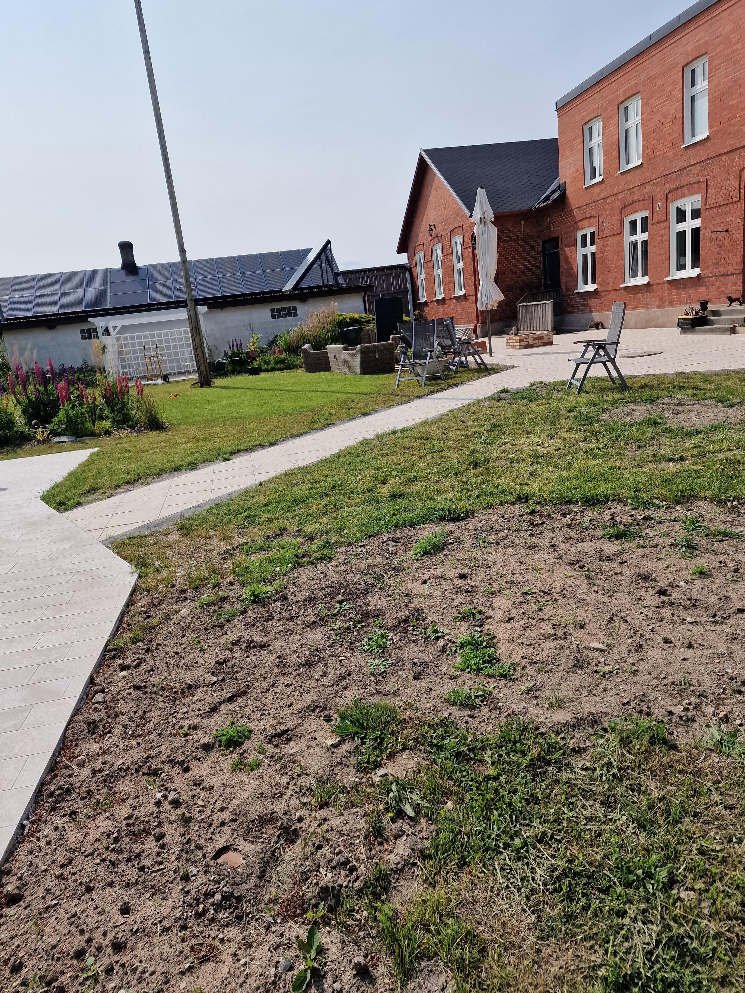 Plattsättning på bakgården